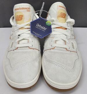 New Balance 550 Sea Salt Peach Nectar Orange Suede Gum Women's Size 10 NWOB